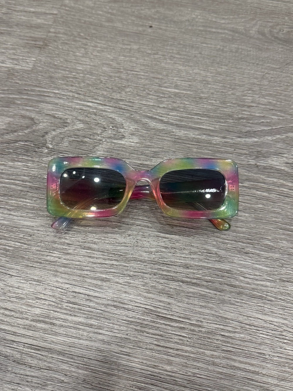 Rectangle Rainbow Tinted Sunglasses
